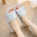 Couple Women's Indoor Anti Slip Wear Resistant Cotton And Men's Wood Flooring Home Soft Bottom Linen Slippers_vogvips.com