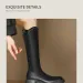 wind But Knee Spring And Autumn Niche Rivet Mouth Thin Womens Thick Soled Knight Boots 251107_vogvips.com