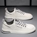 2026 Winter Casual Leather Korean Style Sports Trendy Shoes Men's White Sneakers Comfortable Versatile Durable_vogvips.com