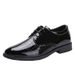 Premium Men's Formal Dress Shoes – Shiny PU Leather Business Oxfords For Young Professionals (Sizes 39-47, Black)_vogvips.com