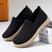 Classic Slip-On Comfort Flats For Women, Breathable Soft Sole Casual Ballet Shoes_vogvips.com