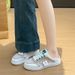 Tide Half To White Shoes Schoolgirl Casual Shoes Board Shoes Internet Celebrity Street Shot_vogvips.com