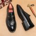Euro Step Men's Brogue Leather Summer Breathable Korean Style Business Casual Hollow Out Suit Wedding Groom Shoes Formal Horsebit_vogvips.com