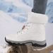 Women's Shoes Winter Snow Boots With Non-Slip Rubber Sole, High Top Leather Warm Shoes For Outdoor Travel And Daily Wear_vogvips.com