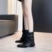 In Stock Retro Chunky Heel French Pointed Toe British European And American Style Slouch Cuff Short Women's Martin Boots_vogvips.com