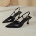 Sexy Burgundy Pointed Toe Sandals For Women 2025 Summer New French Style Closed-Toe Single Shoes Elegant Thin Heel High_vogvips.com