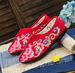 Two Flat Injection Molded Soft Soles, Winter Cotton And Velvet Embroidered Cloth Pregnant Shoes, Women's Shoes_vogvips.com