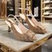 Stiletto High Heeled Sandals Backless Retro Monogrammed Chain Comfortable plus Size 43 for Women_vogvips.com