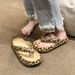 Women's Flip-Flops Outdoor Wear, Summer New Thick-Soled Fashion Leopard Print Fairy Style Sandals For Women_vogvips.com