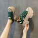 Women's Casual Leather Sandals Breathable Hollow Out Dad Shoes With Hidden Height Increase Platform New Summer Style Outerwear_vogvips.com