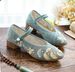 Wood Grain Soles, Square Thick Heels, Spring And Summer New Embroidered Cloth Fashionable Pointed Women's Singles Shoes,_vogvips.com