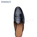 Leather Pointed Slip-On With Tassel Edges And Hollow Back Fashionable Closed Toe Slippers Comfortable Men's Shoes_vogvips.com