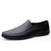 Large Size Business Casual Leather For Men, Soft Sole Driving Slip-On Lazy All-Season Single Shoes, Cowhide Men's Shoes_vogvips.com