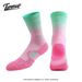 Gradient basketball socks for men and women, professional practical towel bottom thickened mid length sports fitness running socks_vogvips.com