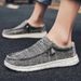 Euro Step Couple Dude Loafers Trendy Casual Men Canvas Slip-On Lazy One-Step Women Shoes_vogvips.com