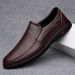 TerraStride Slip-On Shoes For Men, Genuine Breathable Business Casual Shoes, 2025 Spring New Men's Loafers, Leather Soft Sole_vogvips.com