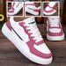 Cross-border Mesh Sports White Sneakers Women, Versatile Single Shoes, Fashionable Thick-soled Casual Wear,_vogvips.com