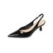 2026 Pointed 699-2 Patent Leather Toe Back Strap Single Daily Commuting Work Shoes Korean Style Simple High Heels Size 3_vogvips.com