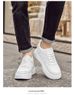 Invisible Inner Height Increase Men's Shoes Soft Baseplate Shoes Men's Casual Breathable White Shoes_vogvips.com