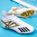 High Top Football For Men And Women, TF Artificial Turf, AG Nail, Student Leather Foot Training Sports Shoes_vogvips.com