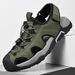 Men's Beach Shoes Summer Breathable Men's Shoes Outdoor Casual Comfortable Non-Slip Closed-Toe Sandals Large Size 46_vogvips.com