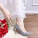 Wedding Shoes Brides 2023 Winter Model Silver Main Wedding Dress Crystal High Women With Thin Heels Suitable For_vogvips.com