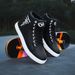 Men's New Summer White Korean Version Versatile Board Youth Casual Sports High Cut Trendy Shoes_vogvips.com