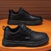 Spring Men's Shoes Leather Work Shoes Men's British Retro Non-Slip Sports Casual Leather Board Shoes Short Leather Shoes_vogvips.com