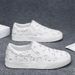 Summer Breathable Canvas For Men, Slip-on Driving Non-slip, Wear-resistant, Fashionable, Versatile Trendy Shoes,_vogvips.com