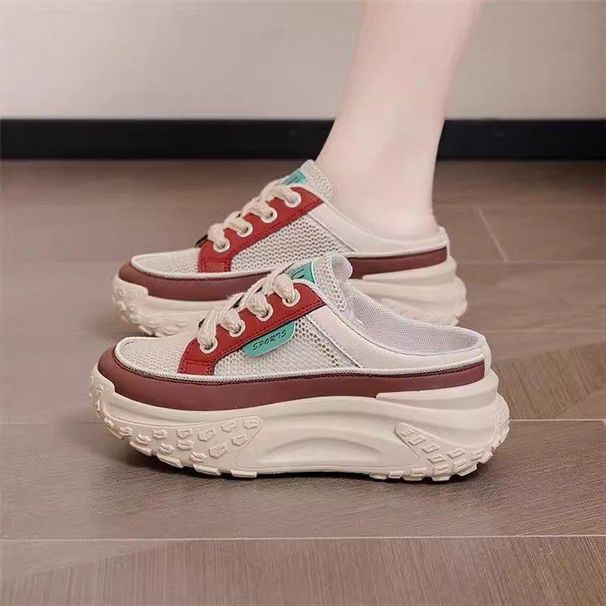 Female Comfortable Mesh Slippers Breathable Thick Sole Sandals Fashion Slip On Shoes For Women Outdoor Wear_vogvips.com