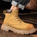 Wave Height Increase Lightweight Casual Men's Short Boots Fashionable Versatile Wear Comfortable_vogvips.com