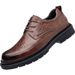 Euro Step Spring And Autumn Business Formal Leather For Men, Soft Sole Groom Wedding Brogue Casual Shoes_vogvips.com