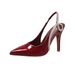 WEIBENA Women's Rhinestone Stiletto Heels Open Back Party Wedding Dress Shoes With Ankle Straps_vogvips.com