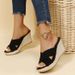 New Wedge Rope Sandals With Thick Base And Muffin Base_vogvips.com