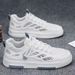 Men's Breathable Mesh Sneakers - Lightweight Casual Shoes For Summer, Low-Top Lace-Up Design With Rubber Sole, Youth Fashion White & Blue/Gray/Beige_vogvips.com