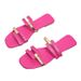 Women's Slippers 2022 Summer New Large Size Color Block Fashion Flat Sandals For Women_vogvips.com