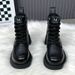 Winter Women's Boots Thick Plush Warm Snow Boots Lace Up Ankle Boot Fashion Casual Leather Boots For Women High Top Cotton Botas_vogvips.com