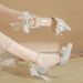Minimalist Pearl Accent Pumps - Convertible Ankle Strap (From Church Ceremony To Banquet, Cushioned Insole)_vogvips.com