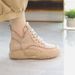 Thick-Soled Genuine Martin Boots For Women, Round-Toe Lace-Up Ankle Boots, 2024 New Waterproof Platform Versatile Casual_vogvips.com