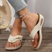 Large Size Casual Beach Wedge Flip Flops Women's Sandals_vogvips.com