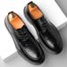 2026 Spring And Autumn New Casual Versatile Men's Thick-Soled Height-Increasing Loafers Business Lace-Up Formal Leather_vogvips.com