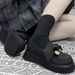 British Style Small Leather Shoes For Women 2025 Spring New Japanese JK Big Toe Shoes One Step Bow Loafers Trendy_vogvips.com