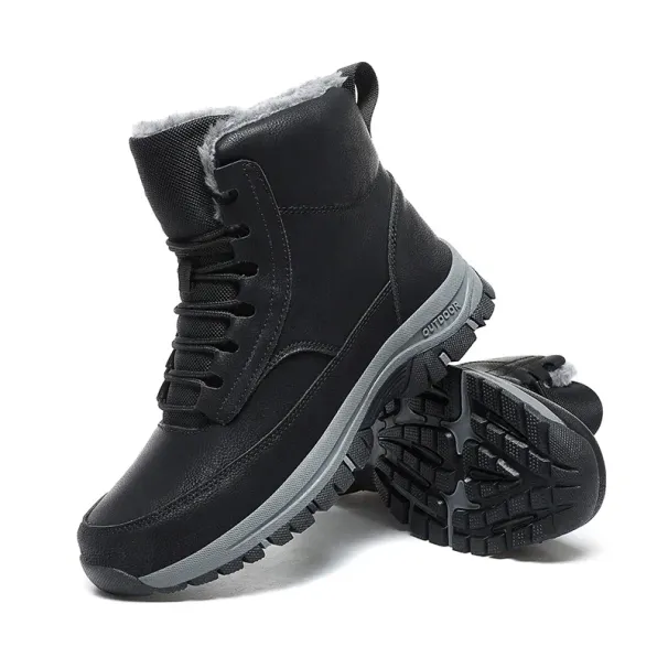 New Men Winter Super Warm Snow Boots For Waterproof Leather Sneakers Men's Boots Outdoor Male Hiking Boots Work Shoes Size 39-48_vogvips.com