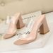 Women S Pumps Style Simple Sexy Banquet Strappy Women Sandals Square Transparent Thick Open Toe High Heel Slippers_vogvips.com