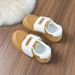 Velcro Hairy Bread Cotton New Warm White Shoes, Big Head Lazy Shoes For Outdoor Wear, Autumn And Winter_vogvips.com