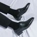 Euro Step Large Size Business Formal British Brogue Groom Wedding Men's Patent Leather Pointed Toe Shoes_vogvips.com