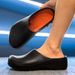 One Step Half Slippers For Outdoor Wear EVA Lightweight Thick Soled Rain Boots Nurse Shoes Oil Proof And Waterproof Chef Safety Work Shoes_vogvips.com