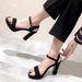 Chunky Heel One-Strap Sandals For Women High Heels Versatile Summer New Women's Shoes_vogvips.com