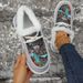 Large Size Cotton Shoes, Women's Spring New Style, Cow Head Low Top Flat Bottom Warm Casual Single Shoe_vogvips.com