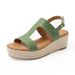 ALM3035-4 2024 New Summer Fish Mouth Comfortable Grass Woven Matsuke Slope Heel Sandals For Women_vogvips.com